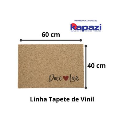 Tapete Capacho Vinil Super Print 40cm X 60cm Lar Doce Lar