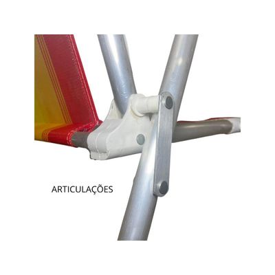 Cadeira De Praia Alta Nylon Encosto Alto Aluminio Ronchetti