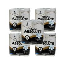 Papel Higiênico Fofinho Duplo Absolute 05 Pct C/4 Rolos Kit