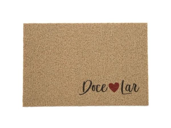 Tapete Capacho Vinil Super Print 40cm X 60cm Lar Doce Lar