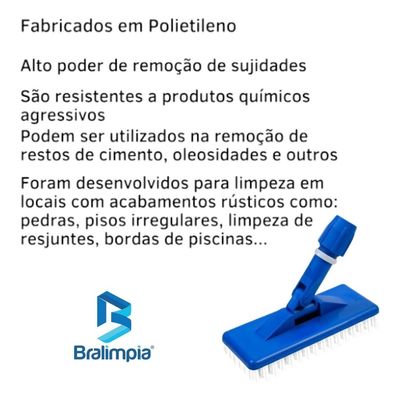 Suporte Limpa Tudo Lt Escova Macia Euro Mvse70az Bralimpia