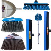Kit Vip Santa Maria Vassoura Rodo Escovão Lavatina Sem Cabo