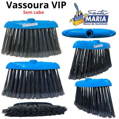 Kit Vip Santa Maria Vassoura Rodo Escovão Lavatina Sem Cabo