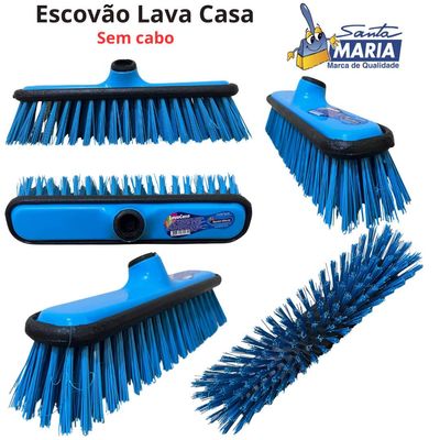 Kit Vip Santa Maria Vassoura Rodo Escovão Lavatina Sem Cabo