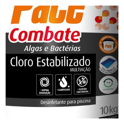 Cloro Multiação Hth 3 Em 1 Pace Combate 10kg Para Piscinas