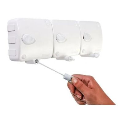Varal Modular Stendmax Recolhe Automático 3 Módulos 6m Cada Cor Branco Maxeb Stendi