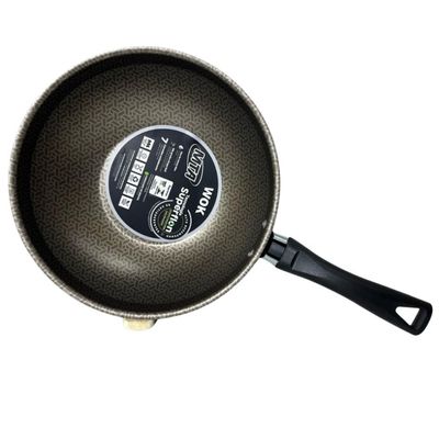 Frigideira Panela Wok Antiaderente 24cm 2,8l Mta Grafite Cinza