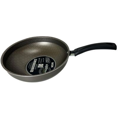 Frigideira Panela Wok Antiaderente 24cm 2,8l Mta Grafite Cinza