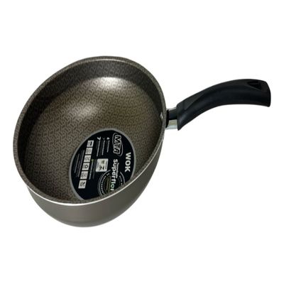 Frigideira Panela Wok Antiaderente 24cm 2,8l Mta Grafite Cinza