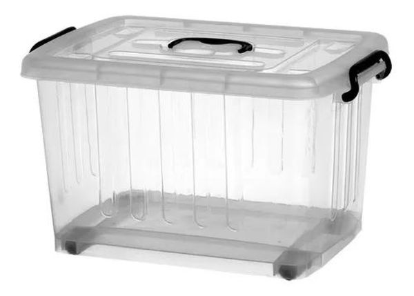 Caixa Organizadora Com Tampa 54,5 Litros Plasnew Cor Transparente