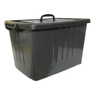 Caixa Organizador Container Rodas Trava 54,5 L Cinza Plasnew Cinza