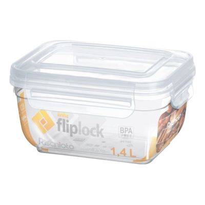 Pote Fliplock Em Plástico Transparente 1400 Ml Rischioto