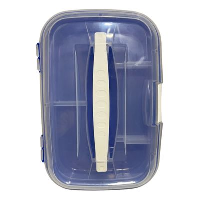 Caixa Organizadora Maquiagem Cosmetic Box Grande Sortidas Cor Azul Plasnorthon
