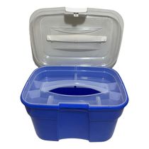 Caixa Organizadora Maquiagem Cosmetic Box Grande Sortidas Cor Azul Plasnorthon