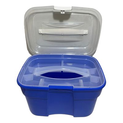 Caixa Organizadora Maquiagem Cosmetic Box Grande Sortidas Cor Azul Plasnorthon