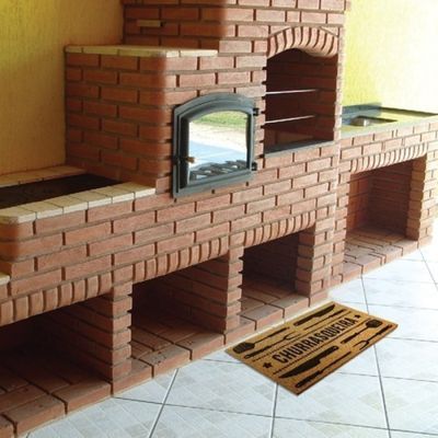 Tapete Capacho Vinil Churrasqueira 75x40 Home Kapazi