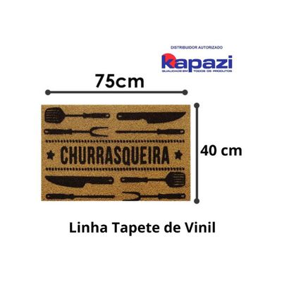 Tapete Capacho Vinil Churrasqueira 75x40 Home Kapazi