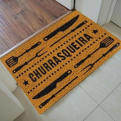 Tapete Capacho Vinil Churrasqueira 75x40 Home Kapazi