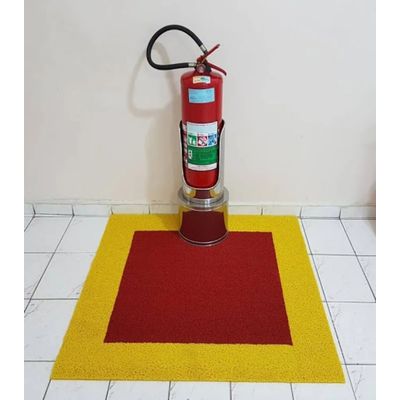Tapete Para Demarcação De Extintor Firekap 1m X 1m Kapazi