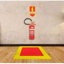 Tapete Para Demarcação De Extintor Firekap 1m X 1m Kapazi