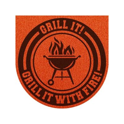 Tapete Capacho Vinil Super Print Kapazi Laranja Grill