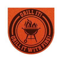 Tapete Capacho Vinil Super Print Kapazi Laranja Grill