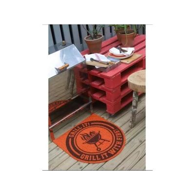 Tapete Capacho Vinil Super Print Kapazi Laranja Grill