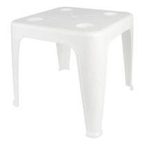 Mesa Quadrada Plástica De Apoio Multiuso C/ Porta Copos Mor