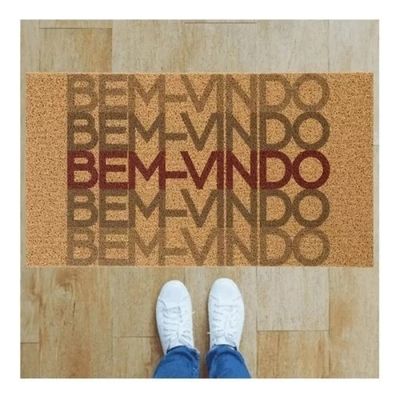 Tapete Capacho Vinil Benvindo Degrade 75x40 Home Kapazi