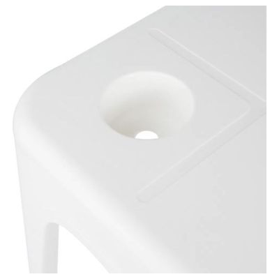 Mesa Quadrada Plástica De Apoio Multiuso C/ Porta Copos Mor
