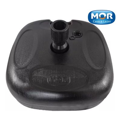Base Para Guarda-sol Ombrelone Plástica Areia Agua Mor Preta