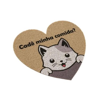Tapete Capacho Vinil Pet Cat Cute 55cm X 60cm Kapazi