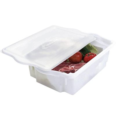 Kit 3 Caixas Organizadoras de Plástico 15L com Tampa Alimentos 56x34cm Empilháveis