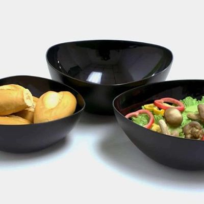6 Tigelas Pretas 5L Saladeira Bacia Servir em Restaurantes B