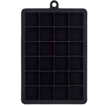Kit 10 Formas De Gelo Silicone 24 Cubos Preto Weck Maleável Bar Cozinha Bartender
