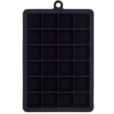 Kit 10 Formas De Gelo Silicone 24 Cubos Preto Weck Maleável Bar Cozinha Bartender