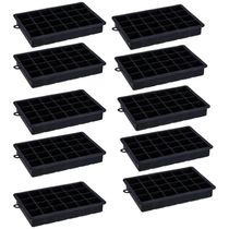 Kit 10 Formas De Gelo Silicone 24 Cubos Preto Weck Maleável Bar Cozinha Bartender