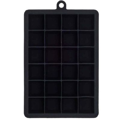 Kit 5 Formas De Gelo Silicone 24 Cubos Preto Weck Maleável Bar Restaurantes