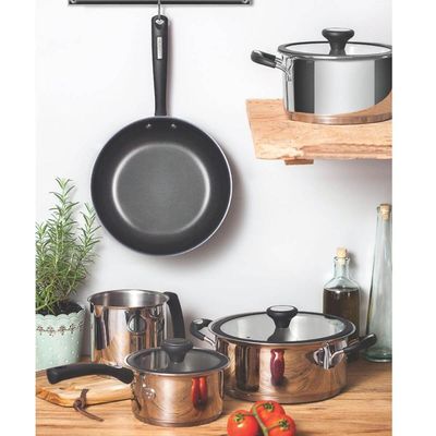 Jogo de Panelas Tramontina Solar 4 Peças Inox Fundo Triplo Cabo Silicone