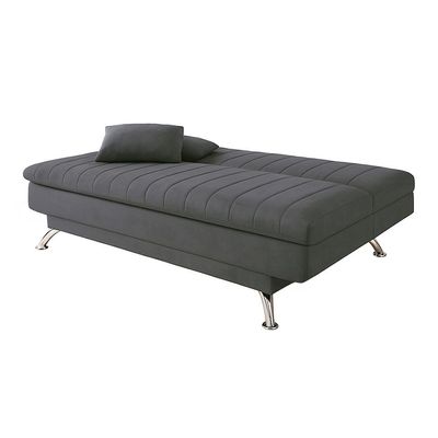 Sofá-Cama Casal 3 Lugares Paiva Suede Grafite