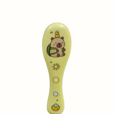 Conjunto de Talheres Infantis Capivara Garfo ou Colher Estojo Transparente Branco Fwb