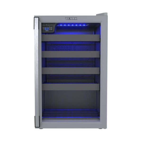 Adega de Vinhos Venax 24 Garrafas Piubella Cinza 110v