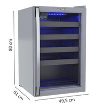Adega de Vinhos Venax 24 Garrafas Piubella Cinza