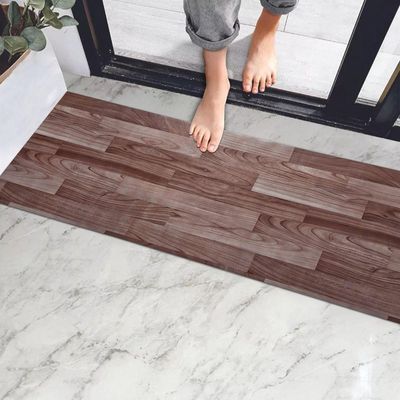 Passadeira Em Manta Vinilico Similar Laminado 0,50x5,00 Madeira Marrom Escuro