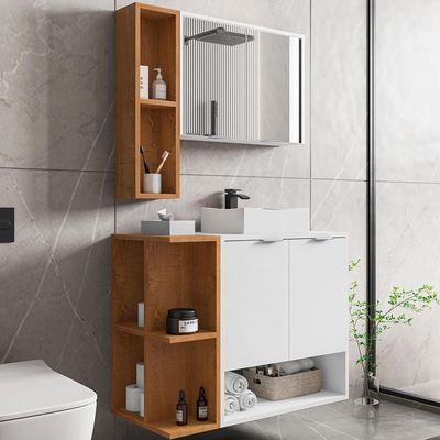 Gabinete Espelheira E Cuba Branca 70 Cm Ibiza Bechara Branco Naturalle