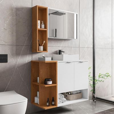 Gabinete Espelheira E Cuba Branca 70 Cm Ibiza Bechara Branco Naturalle