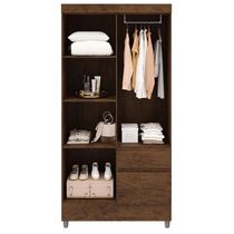 Guarda Roupa 4 Portas Espelho 102 Cm 10090 Vlr Imbuia