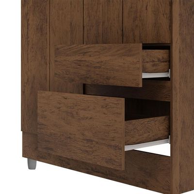 Guarda Roupa 4 Portas Espelho 102 Cm 10090 Vlr Imbuia