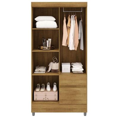 Guarda Roupa 4 Portas Espelho 102 Cm 10090 Vlr Nature