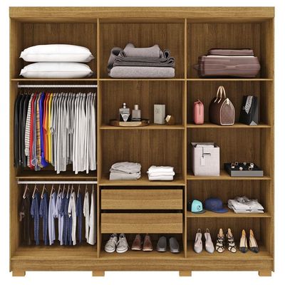 Guarda Roupa Casal 6 Portas 2 Gavetas 218 Cm 10037 Vlr Nature Alasca